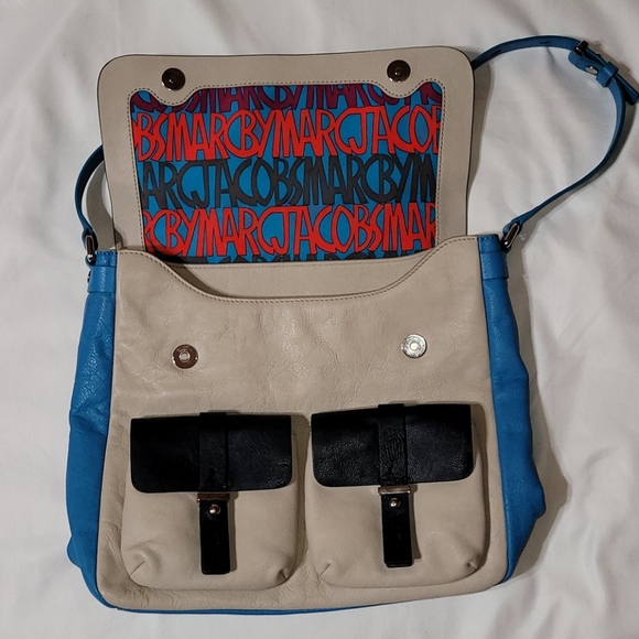 Marc by Marc Jacobs Blue Turquoise Cream Purse - Picture 4 of 10